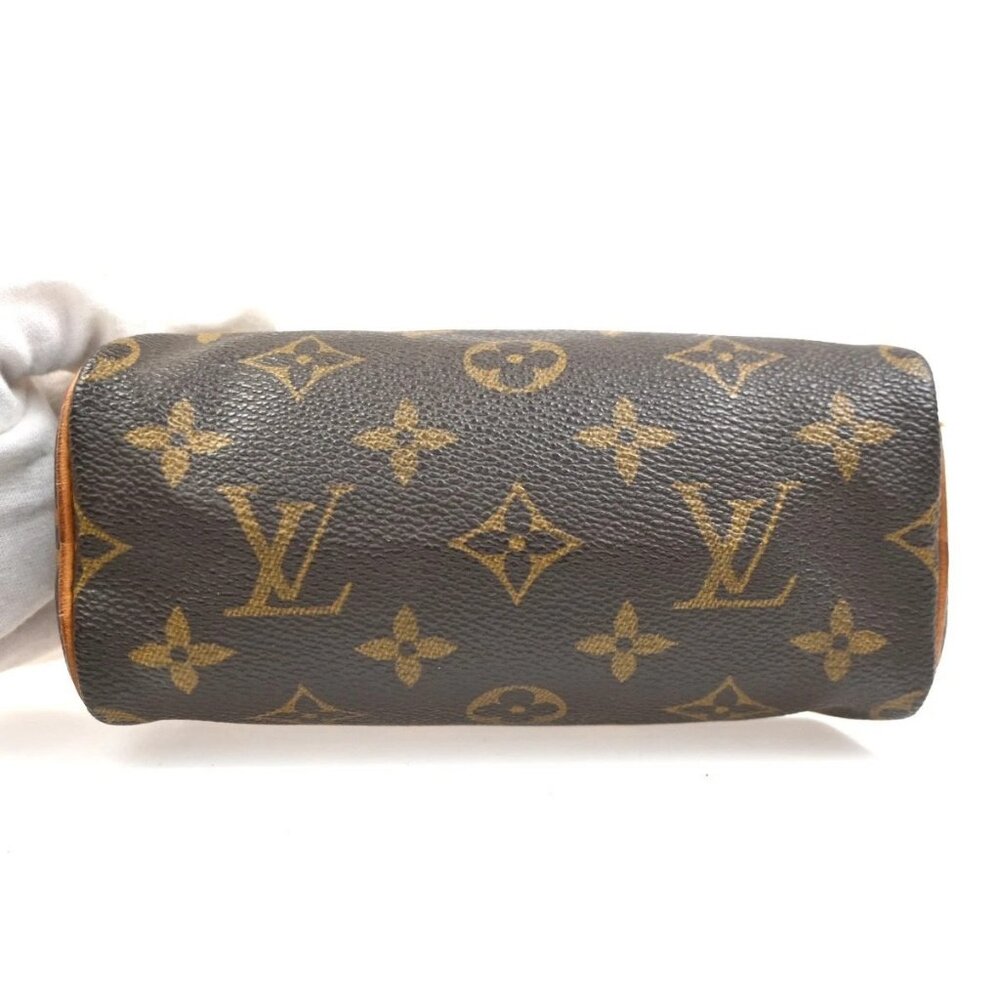 LOUIS VUITTON Mini Speedy Hand Bag Monogram Leather Brown M41534 20ZA037 - Picture 6 of 14